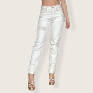 UO BDG White High-Waisted Mom Jeans